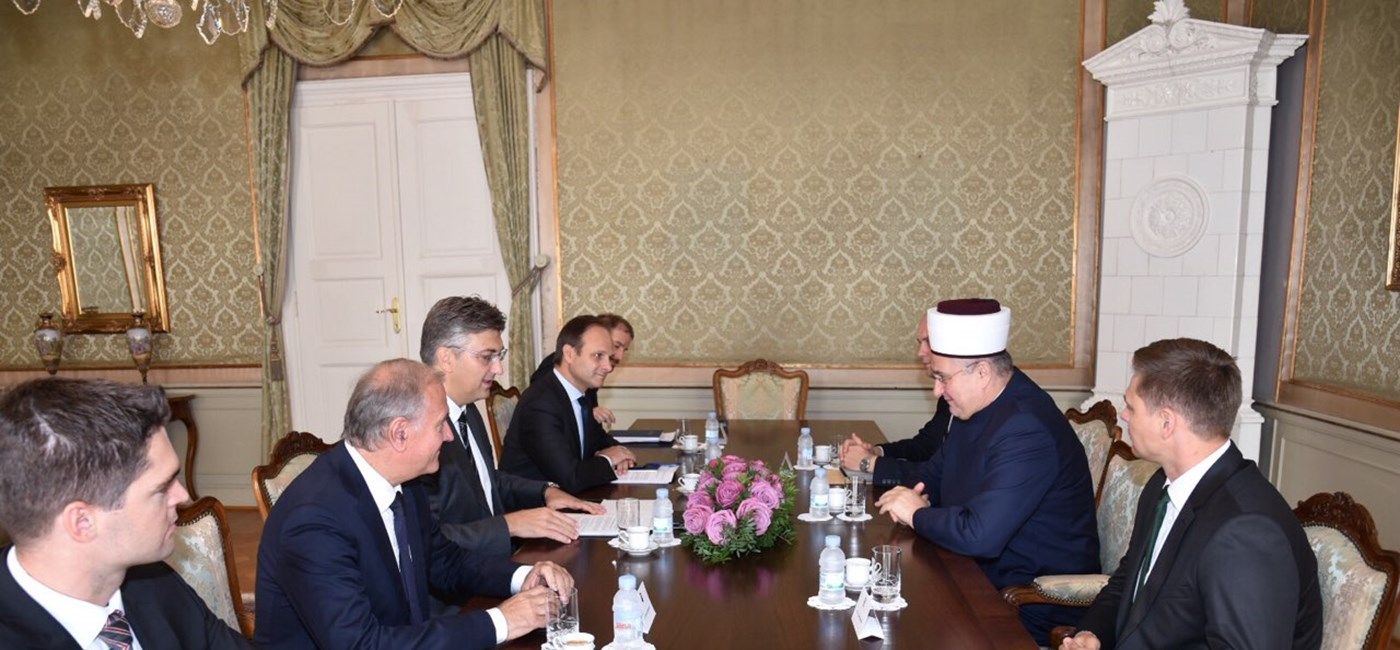 PM Plenkovic received Mufti Aziz Hasanovic